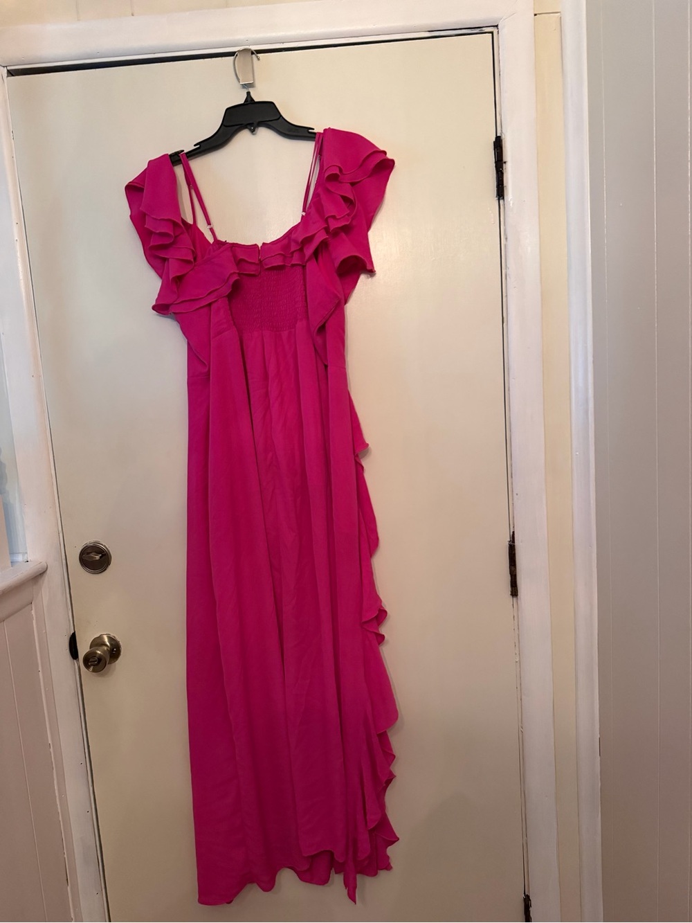 Fashion to Figure Fuchsia Ruffled Maxi Dress